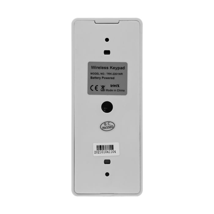 Клавіатура бездротова зі зчитувачем EM-Marine Trinix TRK-2201WR White