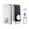 Замок біометричний автономний Trinix TRL-5203BTF Silver Right з Bluetooth, зчитувачем відбитків пальців і карт Mifare
