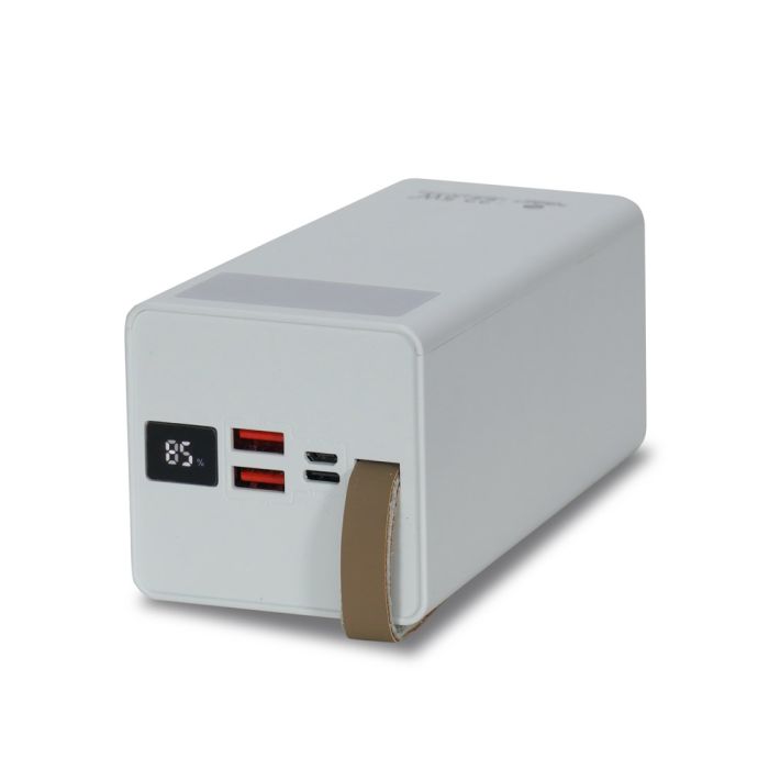 Повербанк 50000mAh Power Bank Kraft TPB-2350 White 22.5W QC3.0 LED-ліхтар