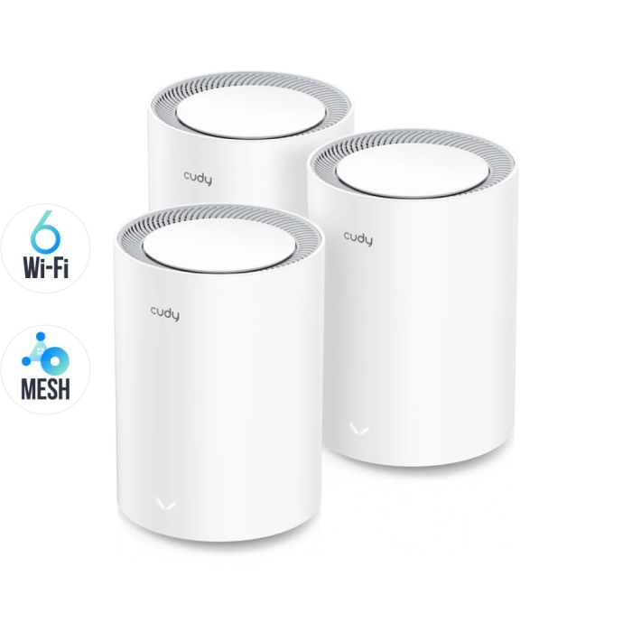 Маршрутизатор WiFi Mesh-система WiFi 6 Cudy M1800 (3-Pack) 3 штуки дводіапазонні гігабітні