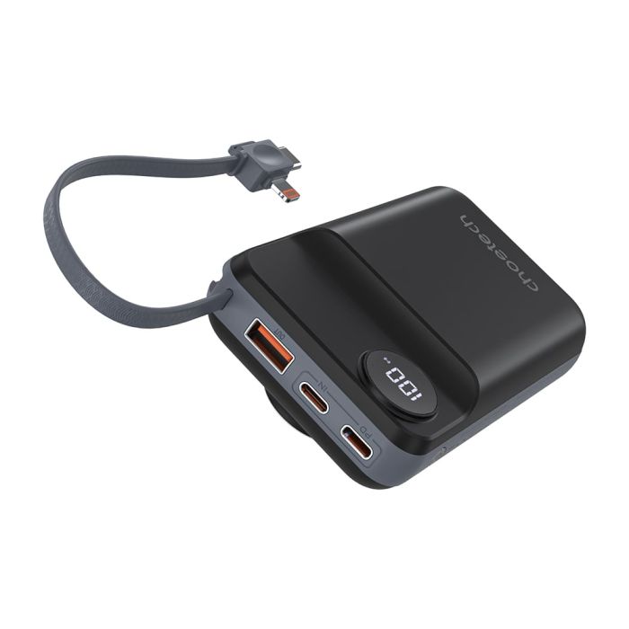 Повербанк 20000mAh Choetech B696 Black QC3.0 PD3.0 бездротова зарядка смартфонів та Apple Watch