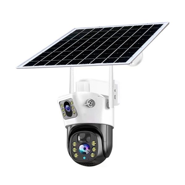 IP PTZ-відеокамера автономна з WiFi та сонячною панеллю 2Mp+2Mp Light Vision VLC-9192WIA/2C (Solar) White f=4mm, на акумуляторних батареях