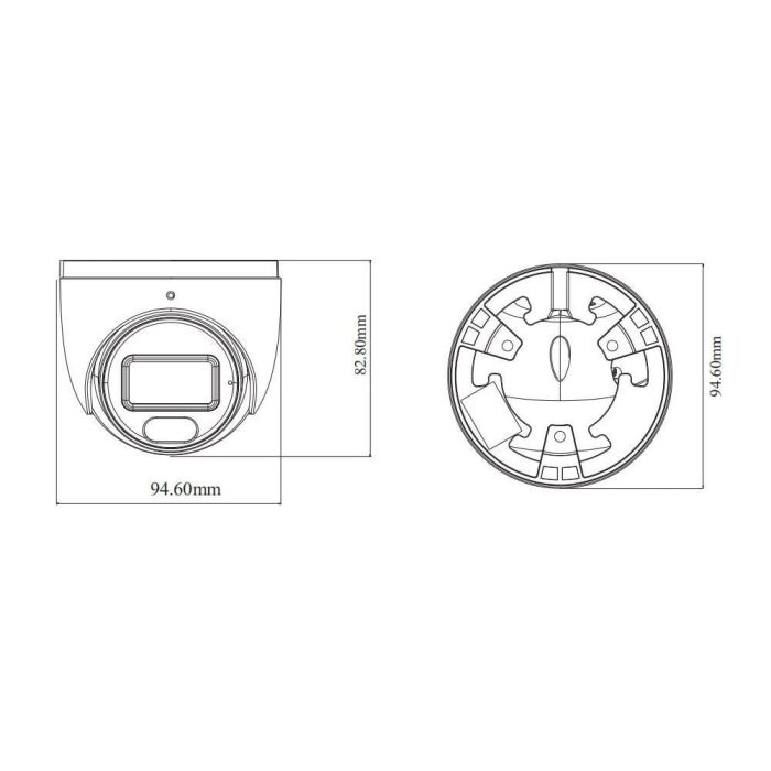 IP-відеокамера 4Mp TVT TD-9544S4L-A(D/PE/AW1) Black f=2.8mm, ІЧ+LED-підсвічування, з мікрофоном