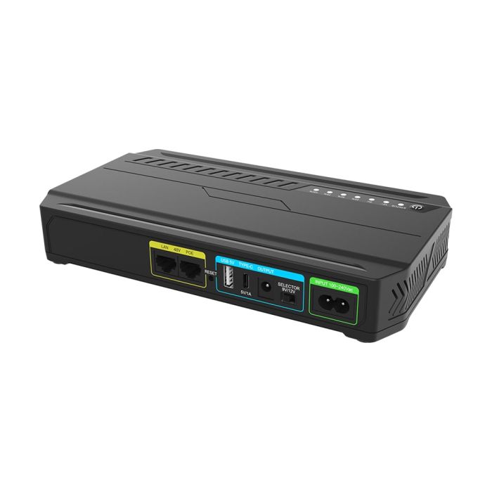 Джерело безперебійного живлення DC UPS Trinix TRX-MUPS-1848 Type-C (24000mAh LiFePo4) 5V/9V/12V/48V/PoE, LiFePo4 4*6Ah, для роутера і медіаконвертера