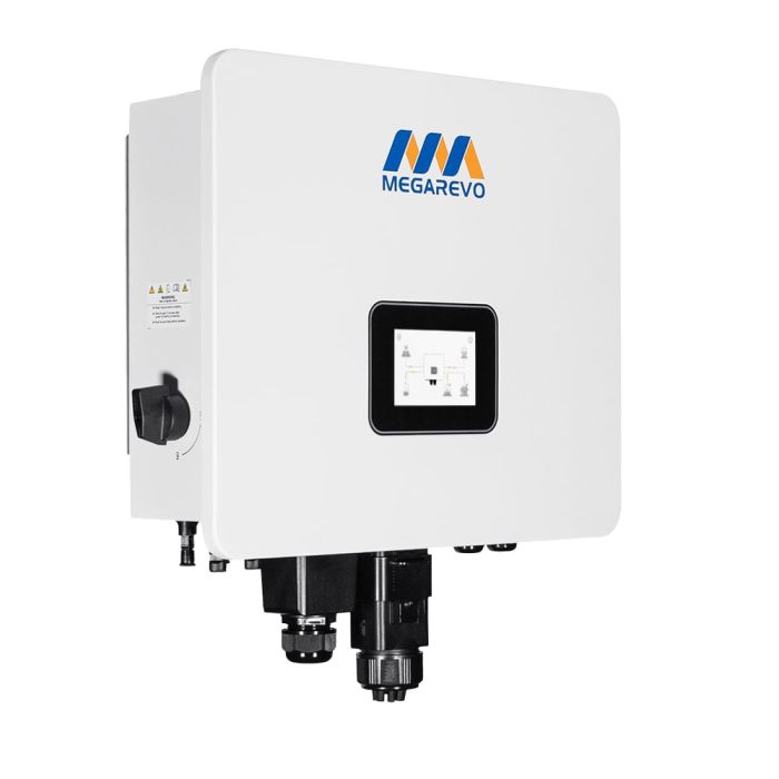 Гібридний однофазний інвертор для сонячних панелей 6kW Megarevo R6KL1DA-G2S 2 MPPT WiFi