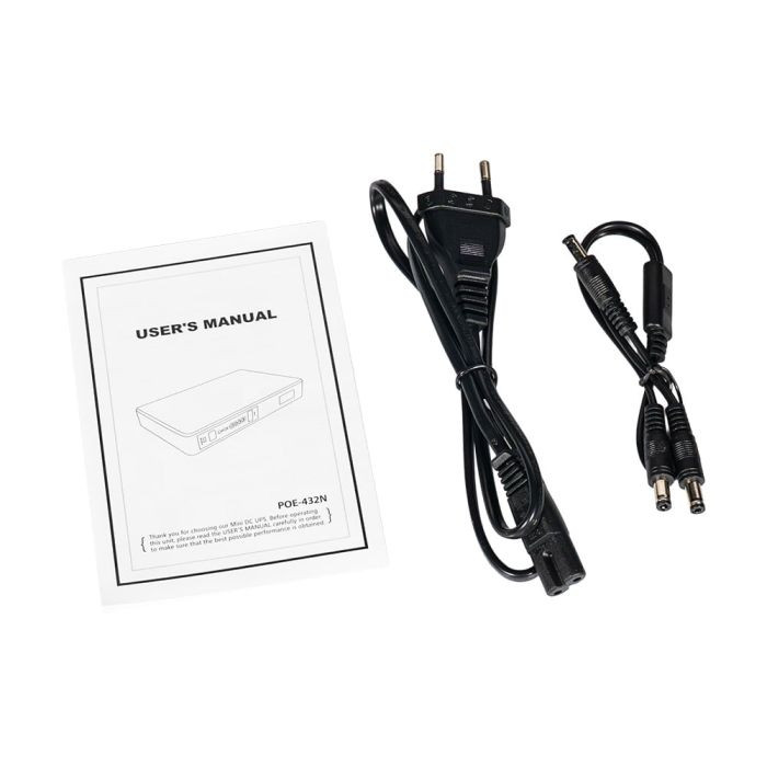 Джерело безперебійного живлення Mini UPS SKE POE-432N 8800mAh 5V/9V/12V/15V/24V/PoE, Li-ion 4*2.2Ah, для роутера і медіаконвертера