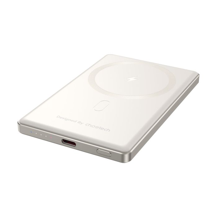 Повербанк 5000mAh Choetech B738 White QC3.0 PD3.0 бездротова магнітна зарядка