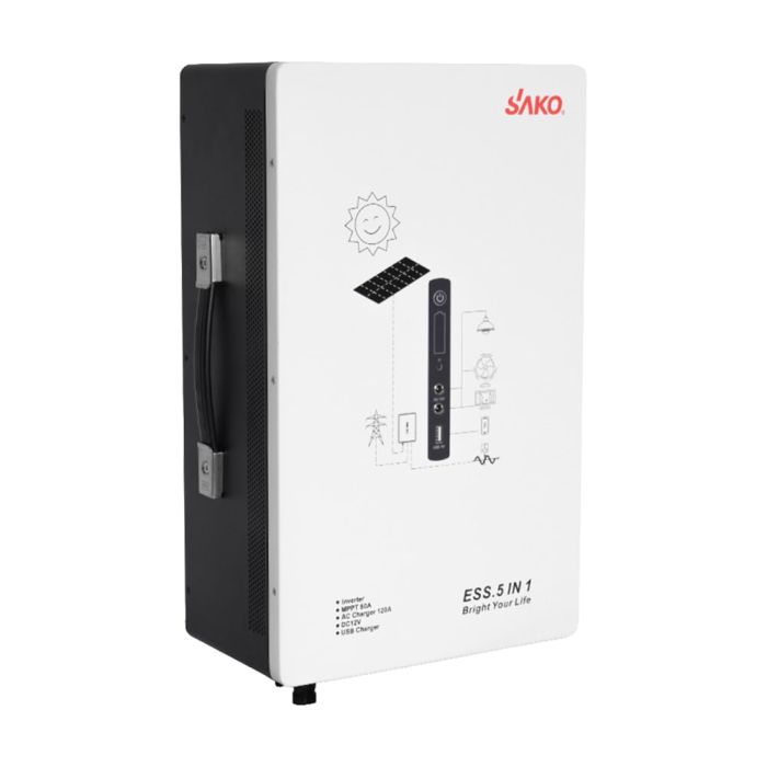 Cистема резервного живлення (інвертор та батарея) Sako Alpha-ESS-1000W/2KWh настінна. Потужність 1000 Вт, енергоємність 2009.6 Вт*год, LifePO4