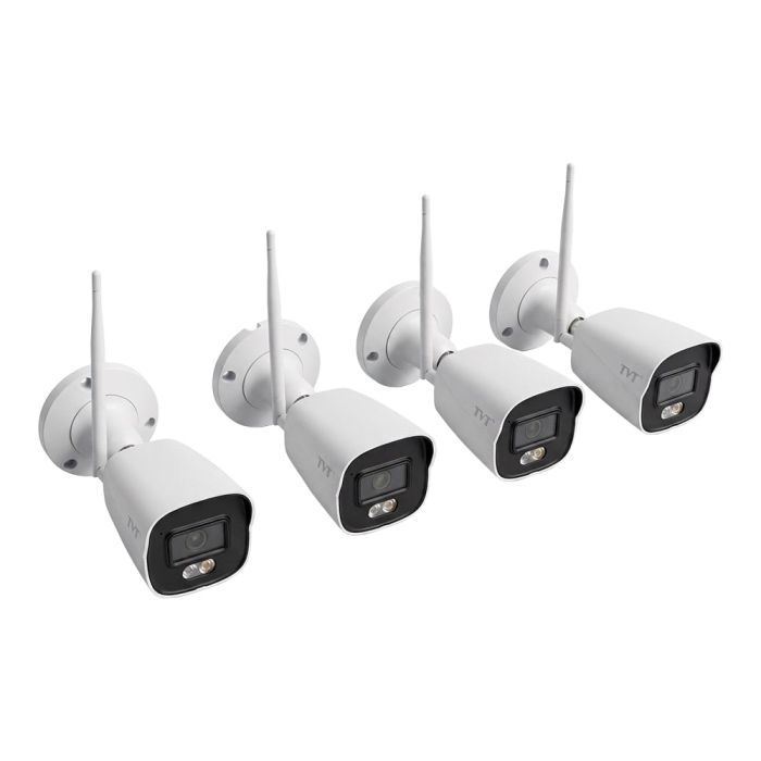Комплект IP-відеонагляду з WiFi на 4 камери TVT TD-P0804W1-001: 4 циліндричні 4Mp WiFi IP-відеокамери + 8-канальний 8Mp WiFi IP-відеореєстратор
