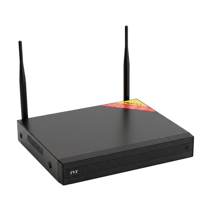 Комплект IP-відеонагляду з WiFi на 4 камери TVT TD-P0804W1-001: 4 циліндричні 4Mp WiFi IP-відеокамери + 8-канальний 8Mp WiFi IP-відеореєстратор