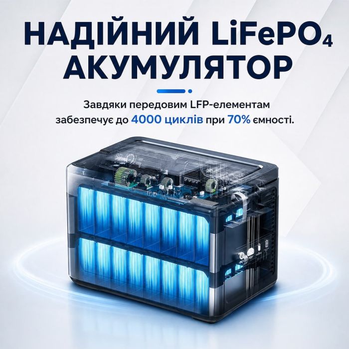 Портативна зарядна станція OUKITEL P1000E PLUS 1800W 1024Wh