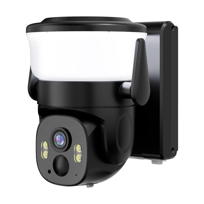 IP PTZ-відеокамера автономна з WiFi, прожектором та сонячною панеллю 3Mp Light Vision VLC-6103WLS Black (Lamp+Solar) (CareCam Pro) f=3.6mm, на акумуляторних батареях