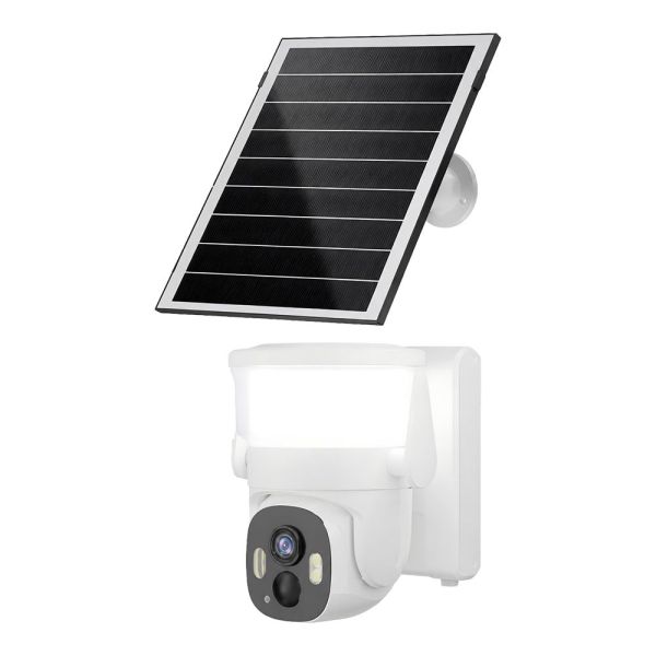 IP PTZ-відеокамера автономна з WiFi, прожектором та сонячною панеллю 3Mp Light Vision VLC-6103WLS White (Lamp+Solar) (CareCam Pro) f=3.6mm, на акумуляторних батареях