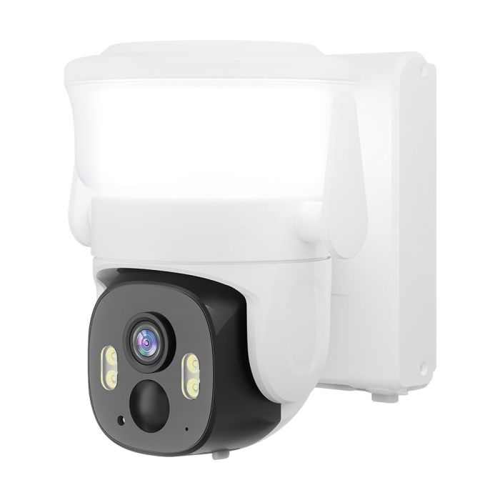 IP PTZ-відеокамера автономна з WiFi, прожектором та сонячною панеллю 3Mp Light Vision VLC-6103WLS White (Lamp+Solar) (CareCam Pro) f=3.6mm, на акумуляторних батареях