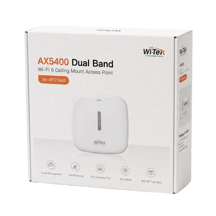 Точка доступу WiFi 6 2.5G Wi-Tek WI-AP219AX V2 дводіапазонна
