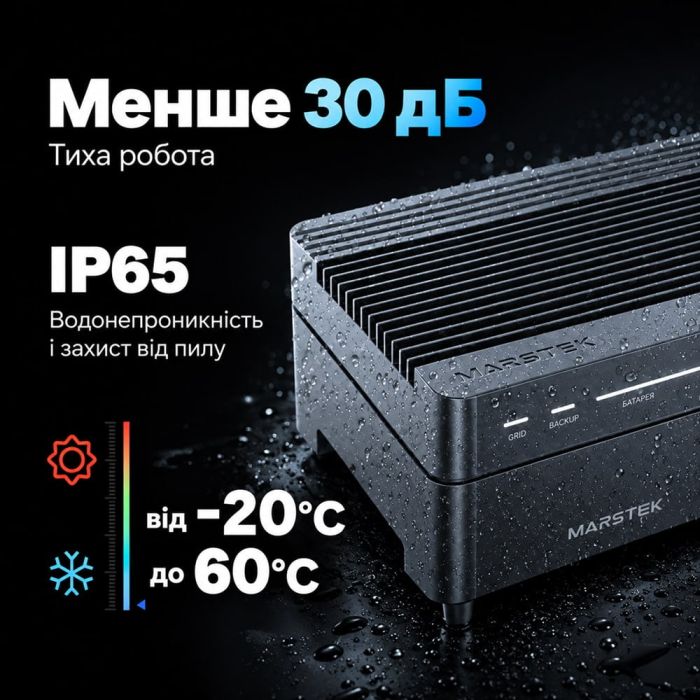 Зарядна станція Marstek Venus A. Потужність 1.2 кВт, енергоємність 2.12 кВт*год, LifePO4, IP65