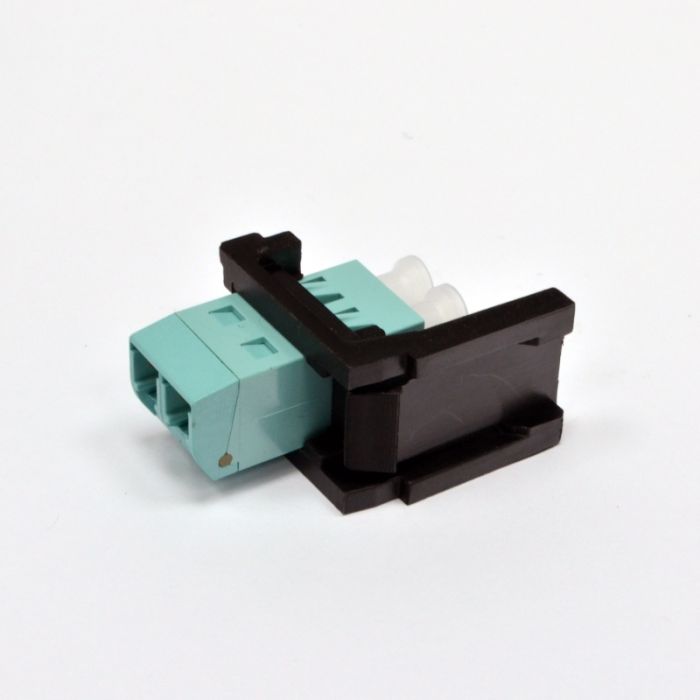 Модуль LANS LC Duplex MM Aqua (OM3/4), з шторками, Corning