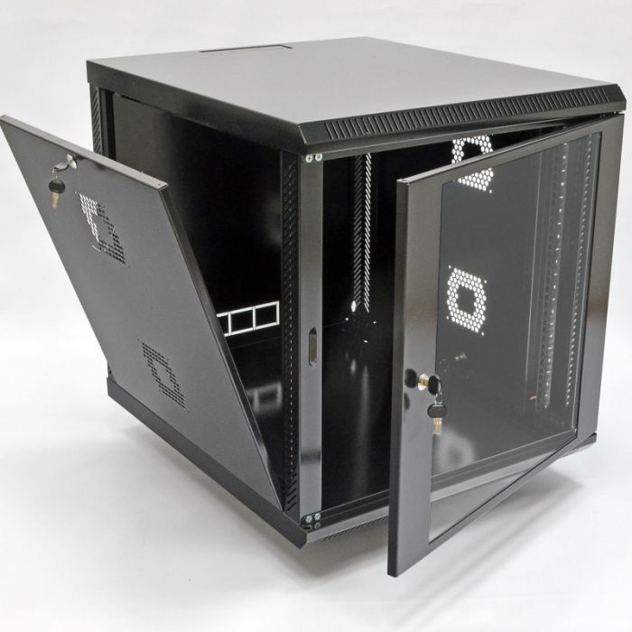 Шафа 12U, 600х700х640 мм (Ш*Г*В), акрилове скло