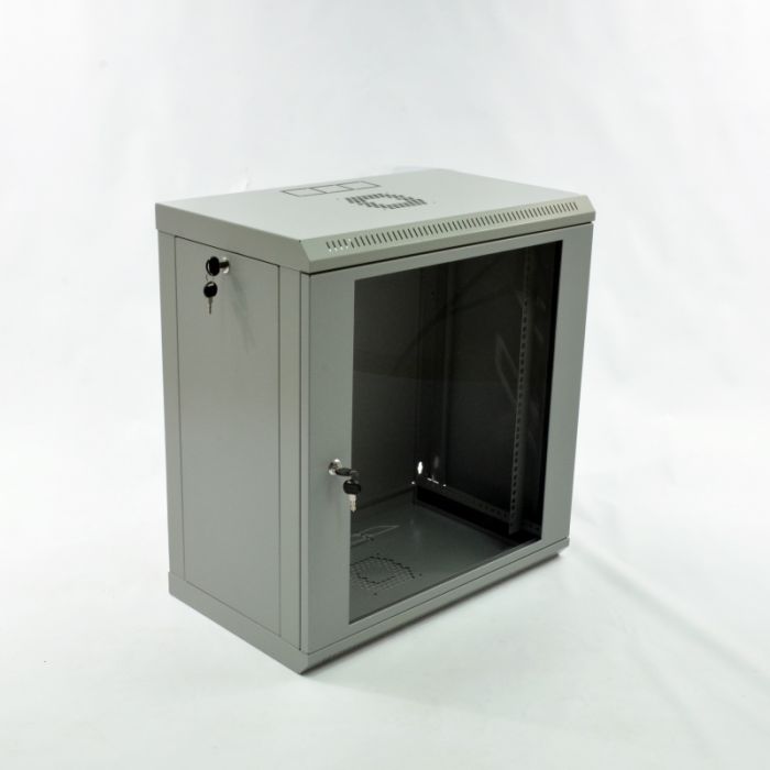 Шафа 12U, 600х350х640 мм (Ш * Г * В), економ, акрилове скло, сірий