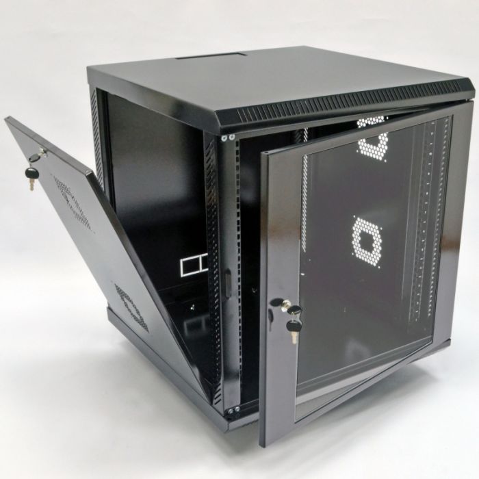 Шафа 12U, 600х600х640 мм (Ш*Г*В), акрилове скло