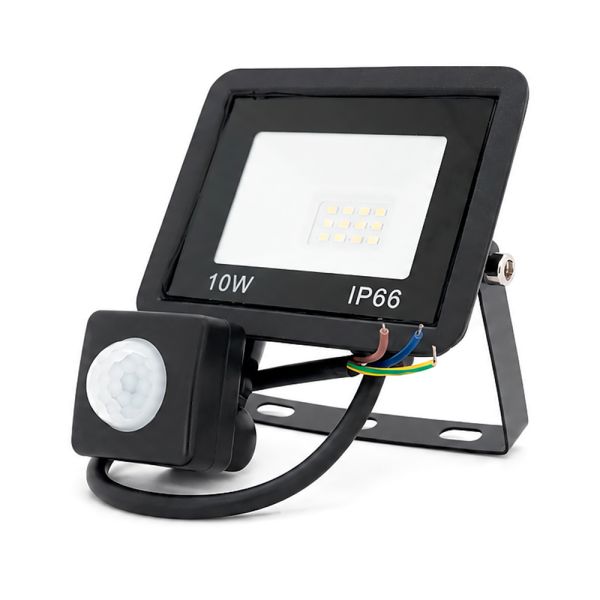 Прожектор SLIM SENSOR LED RITAR RT-FLOOD/MS10A, 10W, 12xSMD2835, IP65, 1000Lm, 6500K (100%), PF>0.9 Ra>70, 80*90*25mm