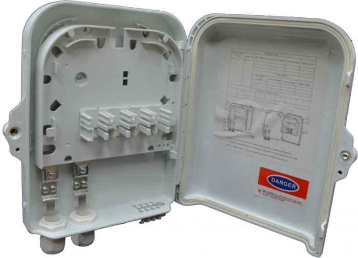 Бокс герметичний розподільний на 8 SC Simplex / LC duplex, 240x195x50 мм