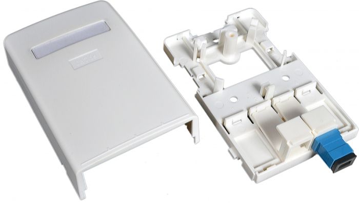 Розетка 4 порт. настінна (1хST/FC, 2xSC Simplex/LC Duplex, 1xRJ45) без ВО адаптерів