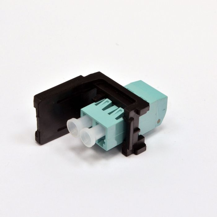 Модуль LANS LC Duplex MM Aqua (OM3/4), з шторками, Corning