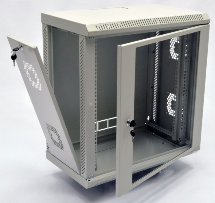 Шафа 12U, 600х350х640 мм (Ш*Г*В), акрилове скло