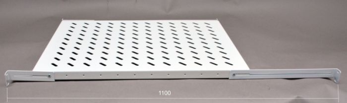 Полиця 19" 4 точки кріпл., 750мм глиб., перфорована