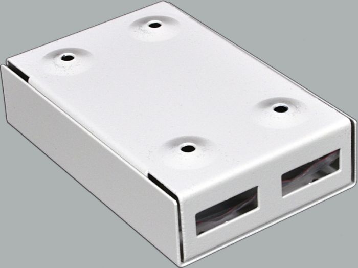 Міні-бокс для ВО адаптерів, (120х80х28мм) 2 SC Duplex/ 2 LC Quad CMS