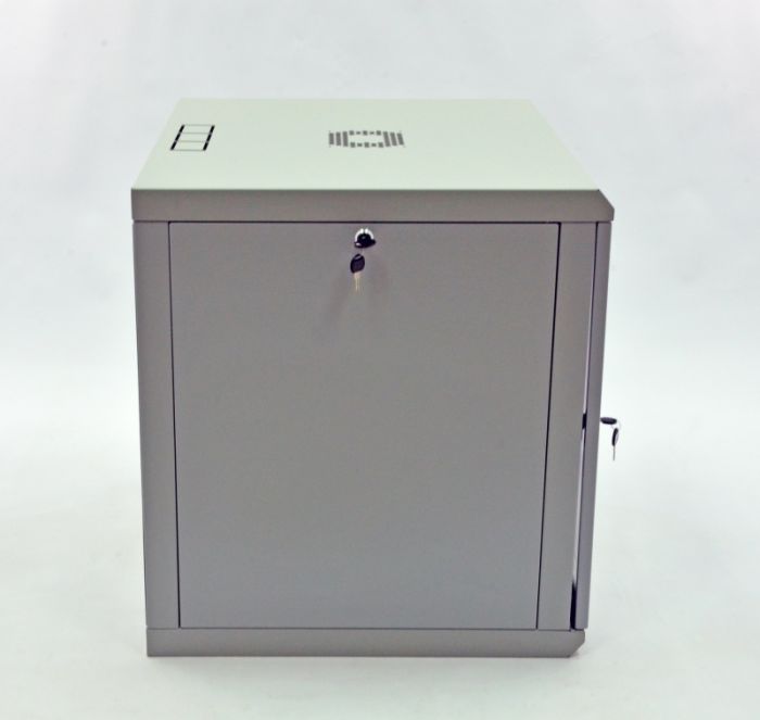 Шафа 12U, 600х600х640 мм (Ш * Г * В), економ, акрилове скло, сірий