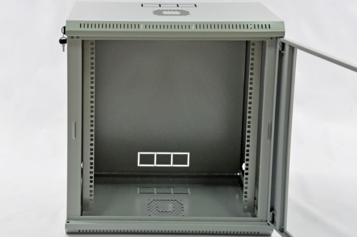 Шафа 12U, 600х350х640 мм (Ш * Г * В), економ, акрилове скло, сірий