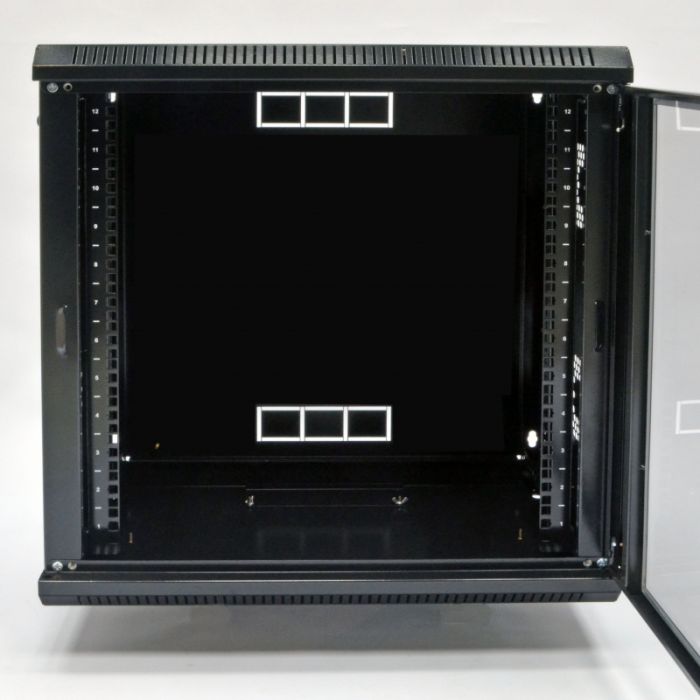 Шафа 12U, 600х600х640 мм (Ш*Г*В), акрилове скло