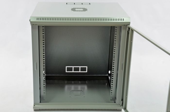 Шафа 12U, 600х500х640 мм (Ш * Г * В), економ, акрилове скло, сіра