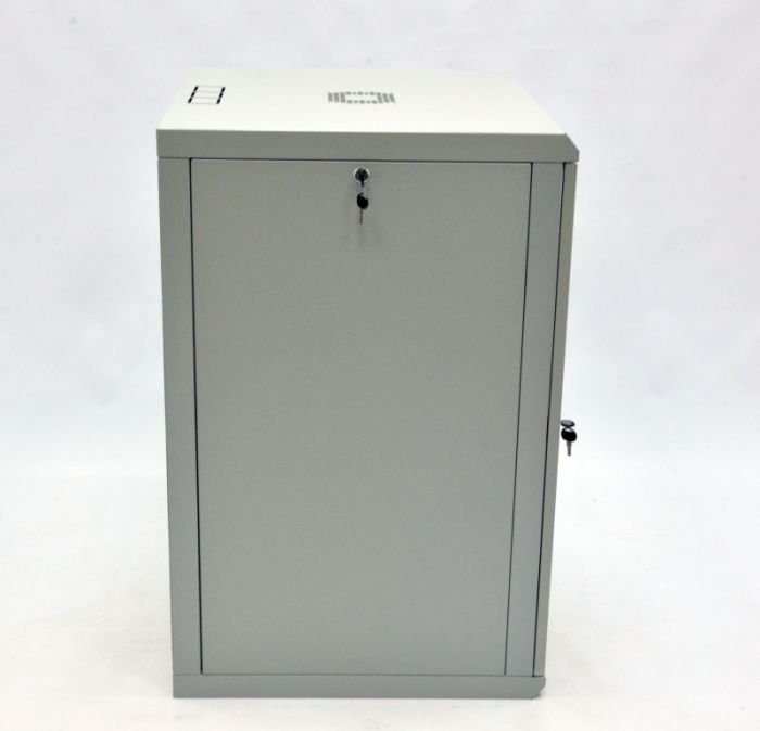Шафа 18U, 600х600х907 мм (Ш * Г * В), економ, акрилове скло, сіра