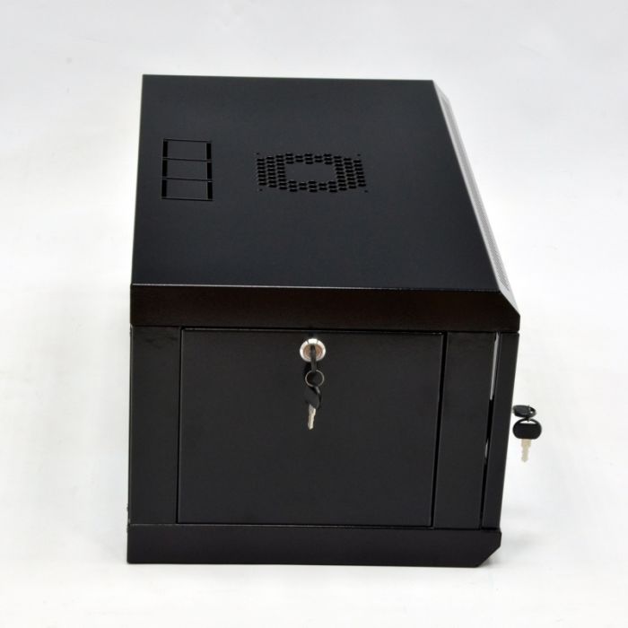 Шафа 4U, 600х350х284 мм (Ш * Г * В), економ, акрилове скло, чорна