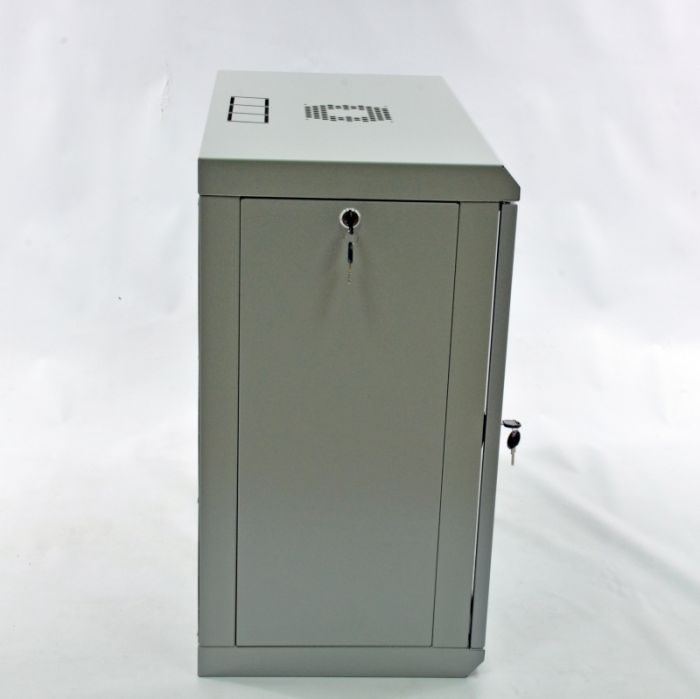 Шафа 12U, 600х350х640 мм (Ш * Г * В), економ, акрилове скло, сірий