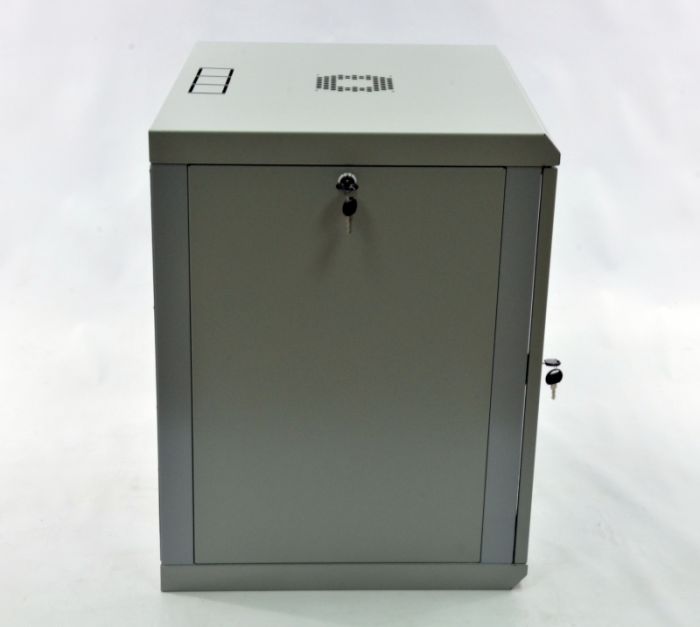 Шафа 12U, 600х500х640 мм (Ш * Г * В), економ, акрилове скло, сіра