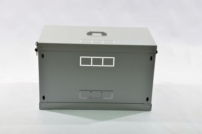 Шафа 6U, 600х350х373 мм (Ш * Г * В), економ, акрилове скло, сіра