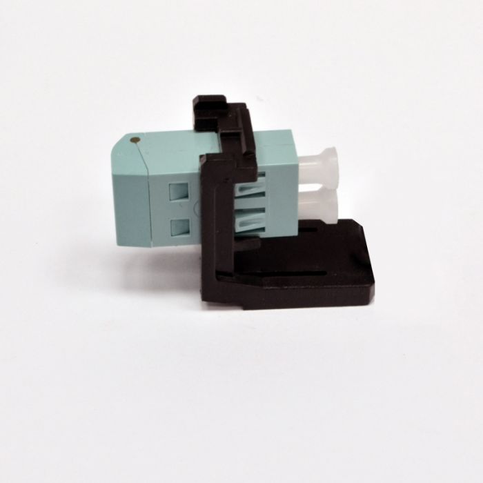 Модуль LANS LC Duplex MM Aqua (OM3/4), з шторками, Corning