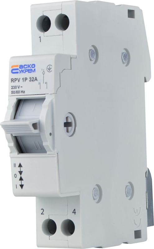 Ручний перемикач вводу (І-0-ІІ) RPV 1P 32A АСКО