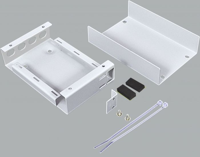 Міні-бокс для ВО адаптерів, (120х80х28мм) 4 FC/ST, сірий CMS