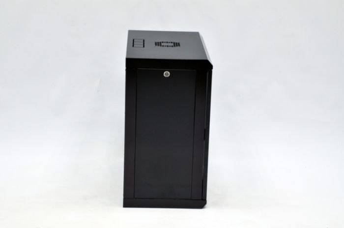 Шафа 12U, 600х350х640 мм (Ш * Г * В), економ, акрилове скло, чорний