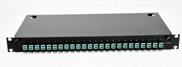 ВО патч-панель LAN1 з 24xLC Duplex адапт., 48 пігтейл., сплайс-касетами, MM, OM3/OM4, 1U