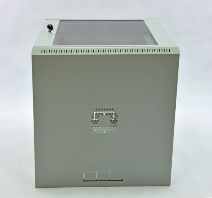 Шафа 12U, 600х600х640 мм (Ш * Г * В), економ, акрилове скло, сірий