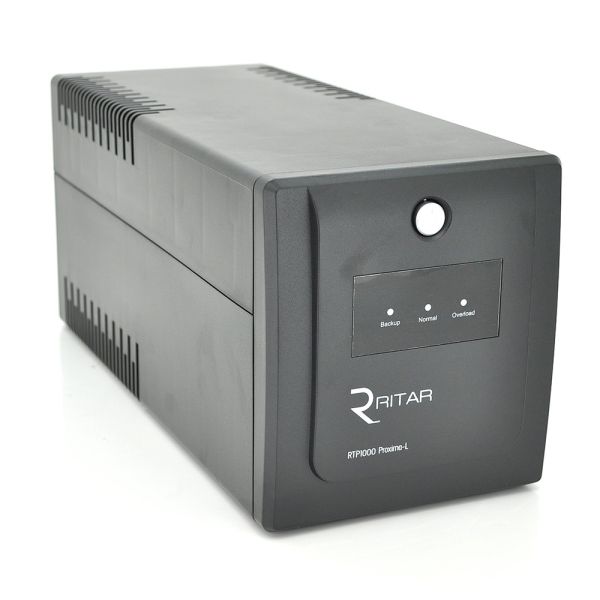 ДБЖ Ritar RTP1000 (600W) Proxima-L, LED, AVR, 3st, 4xSCHUKO socket, 2x12V7Ah, plastik Case  ( 460 x 225 x 245 ) Q2