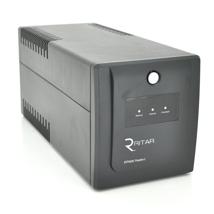 ДБЖ Ritar RTP1000 (600W) Proxima-L, LED, AVR, 3st, 4xSCHUKO socket, 2x12V7Ah, plastik Case  ( 460 x 225 x 245 ) Q2