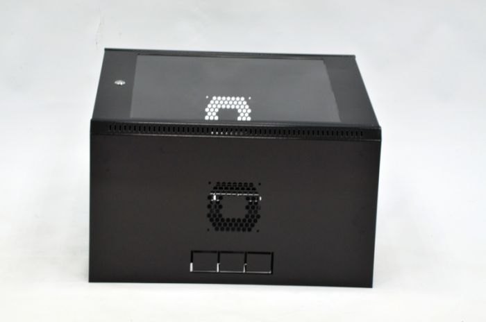 Шафа 12U, 600х350х640 мм (Ш * Г * В), економ, акрилове скло, чорний