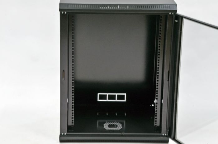 Шафа 15U, 600х500х773 мм (Ш * Г * В), економ, акрилове скло, чорна